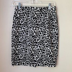 Ann Taylor Petite Leopard Print Pencil Skirt